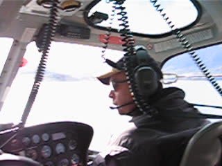 Helicopter cockpit footage during aerial filming, New Zealand