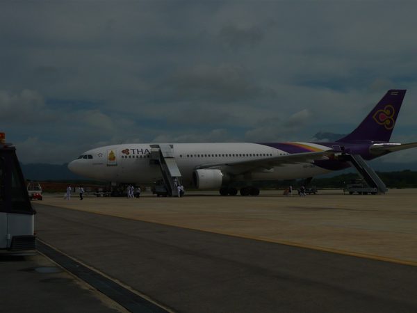 Thai Airways aircraft parked on the tarmac, Thailand