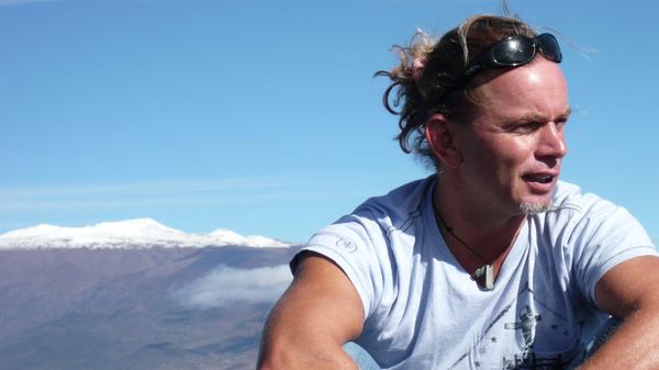Portrait on volcanic ridge, Hawaii