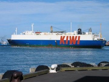 KIWI ferry in harbor, New Zealand
